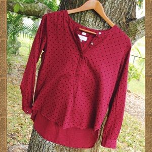 loft polka dot blouse